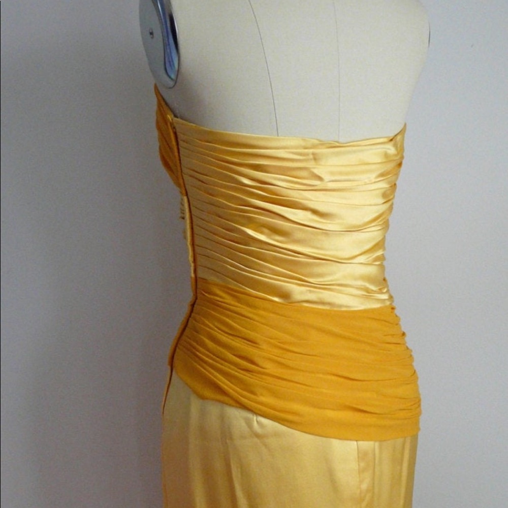 Vintage midi dress 80s drape - Picture 4 of 11
